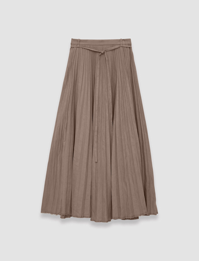 Shop Joseph Linen Cotton Siddons Skirt In Frozen Mocha