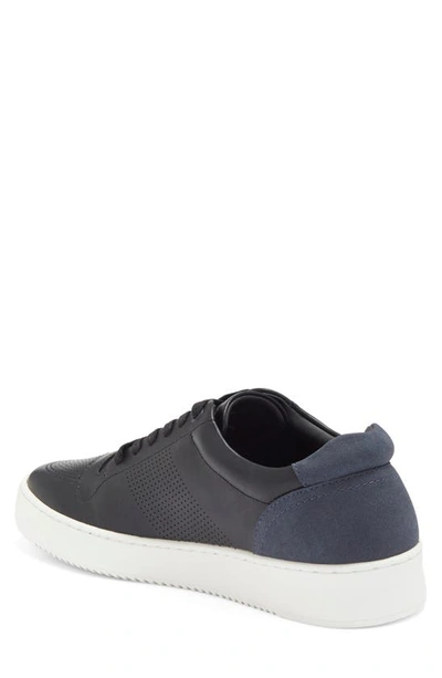 Shop Nordstrom Rack Carter Perforated Sneaker In Black- Navy