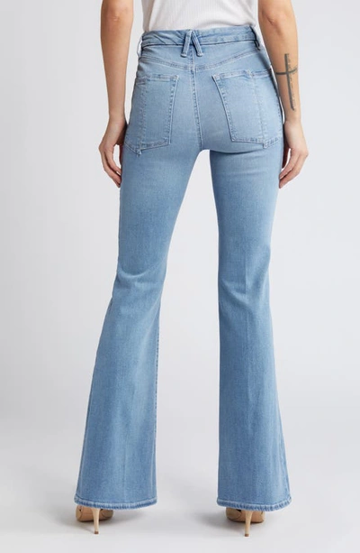 Good American Good Legs Split Back Pocket Flare Jeans In Indigo578