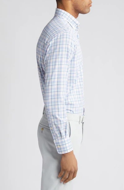 Shop Peter Millar Summer Comfort Performance Poplin Button-down Shirt In Maritime