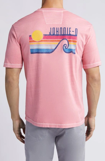 Shop Johnnie-o Surf Shine Cotton T-shirt In Malibu Red