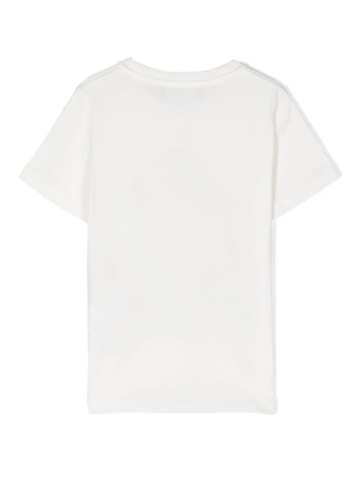 Shop Versace T-shirt  Cartouche Kids In White