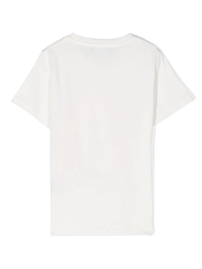 Shop Versace T-shirt  Cartouche Kids In White