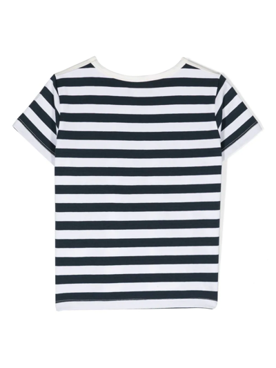 Shop Versace T-shirt Nautical Stripe Kids In White