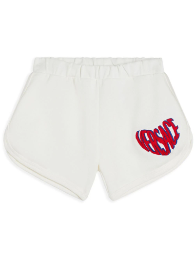 Shop Versace Shorts Sportivi Con Cuore  Logo Kids In White
