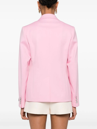 Shop Versace Blazer Monopetto In Pink