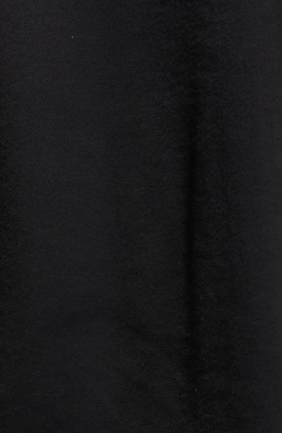 Nordstrom Rib Trim Woven T-shirt In Black