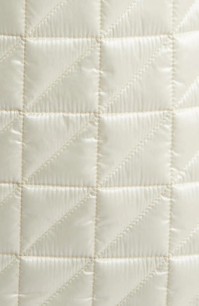 Via Spiga Box Quilt Hoode Coat In Champagne