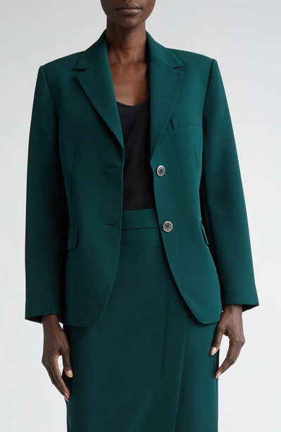 Shop St John Stretch Cady Blazer In Spruce