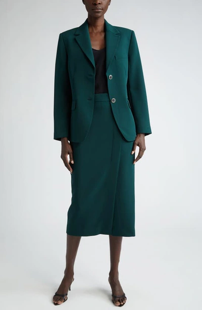 St John Stretch Cady Jacket In Spruce