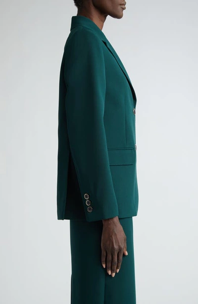 Shop St John Stretch Cady Blazer In Spruce