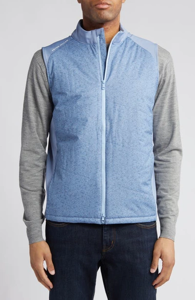 Shop Peter Millar Fuse Water Resistant Mixed Media Vest In Infinity