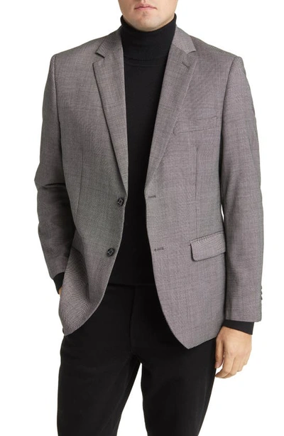 Daniel Hechter Textured Wool Blazer In Grey