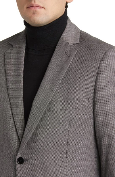 Daniel Hechter Textured Wool Blazer In Grey