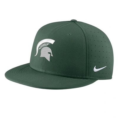 Shop Nike Green Michigan State Spartans Aero True Baseball Performance Fitted Hat