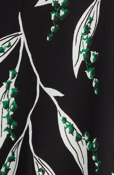 Shop Rabanne Lily Of The Valley Print Corset Dress In Muguet Noir