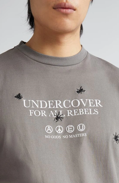 Shop Undercover For All Rebels Graphic T-shirt In Gray