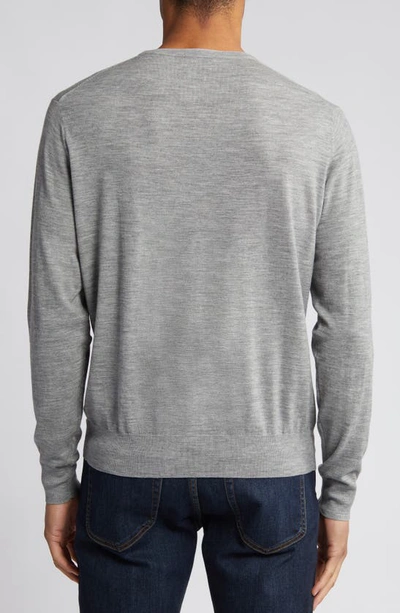 Shop Peter Millar Crown Crafted Excursionist Flex Wool Blend Sweater In Gale Grey