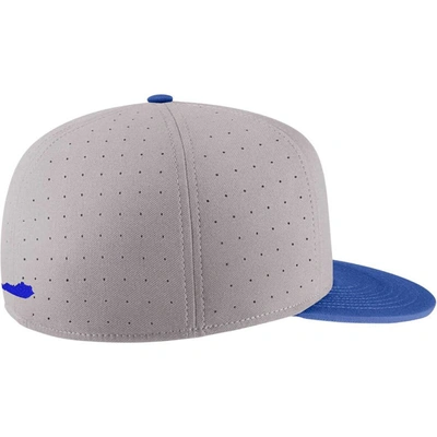 Shop Nike Gray Duke Blue Devils Aero True Baseball Performance Fitted Hat