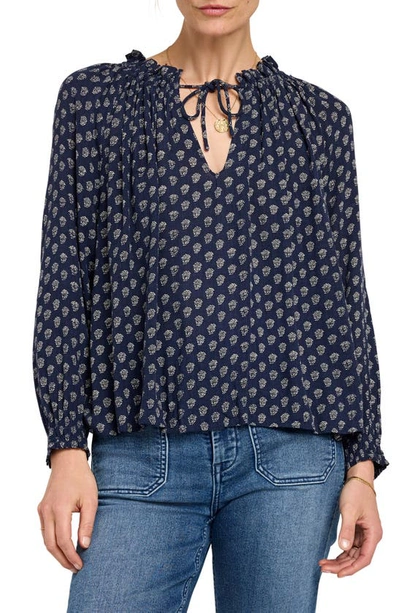 Shop Faherty Emery Print Blouse In Lotus Floral Print