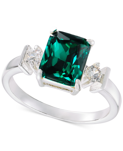 Shop Charter Club Silver-tone Cubic Zirconia & Emerald-cut Color Crystal Ring, Created For Macy's