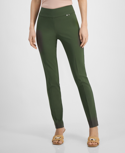 Shop Inc International Concepts Women's Tummy-control Mid-rise Skinny Pants, Regular, Long & Short Lengths, Created For Macy's In Costa Green