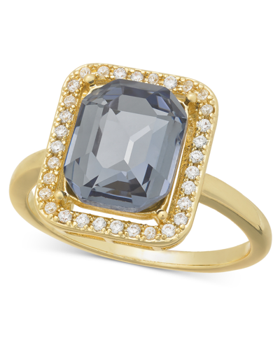 Shop Charter Club Gold-tone Pave & Cushion-cut Purple Cubic Zirconia Ring, Created For Macy's