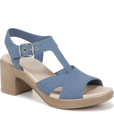 Shop Bzees Premium Bzees Everly Washable Strappy Sandals In Denim Blue Fabric