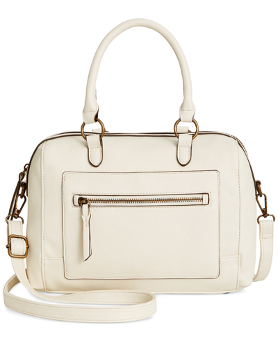Shop Style & Co Hudsonn Satchel, Created For Macy's In Alabaster