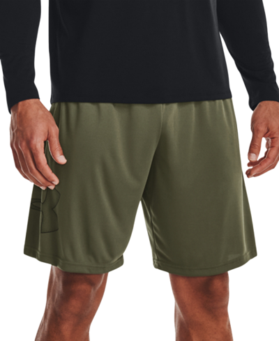 Shop Under Armour Men's Ua Tech Logo 10" Shorts In Marine Od Green