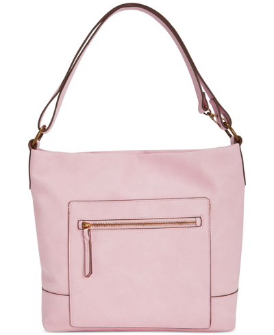 Shop Style & Co Hudsonn Hobo Bag, Created For Macy's In Lotus Pink