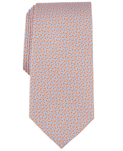 Shop Perry Ellis Men's Rova Geo-print Tie In Orange