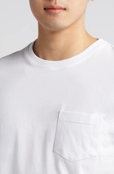 Shop Peter Millar Lava Wash Organic Cotton Pocket T-shirt In White