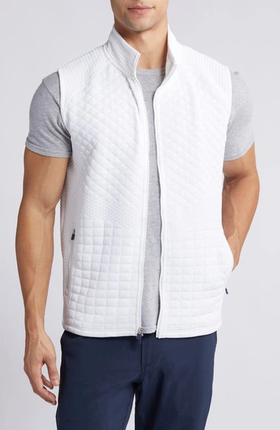 Shop Peter Millar Orion Quilted Performance Vest In White