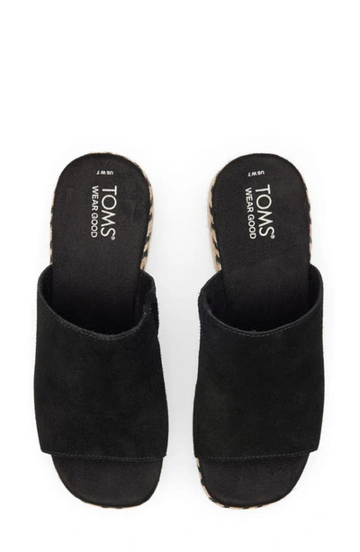 Shop Toms Lailam Espadrille Platform Slide Sandal In Black