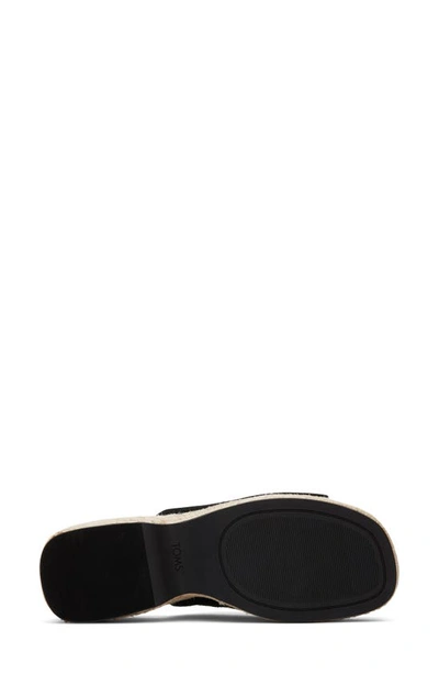 Shop Toms Lailam Espadrille Platform Slide Sandal In Black