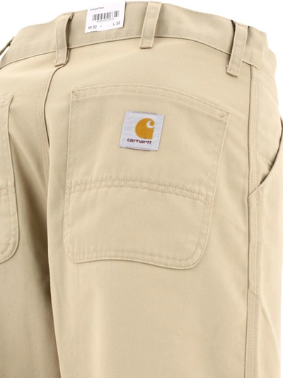 Shop Carhartt Wip "simple" Trousers In Beige