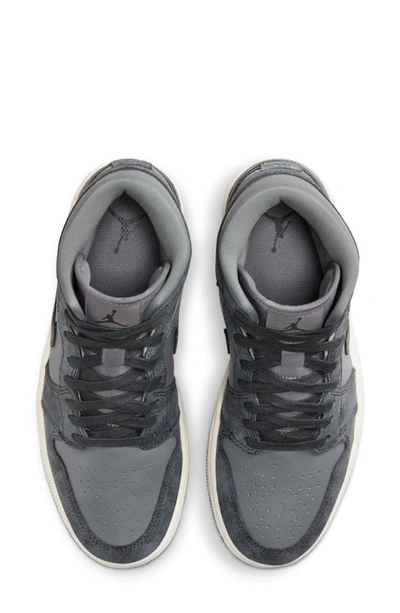 Shop Jordan Air  1 Mid Se Basketball Sneaker In Smoke Grey/ Off Noir/ Sail