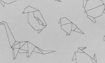 Shop Ruggedbutts Origami Print Zip Footie In Gray