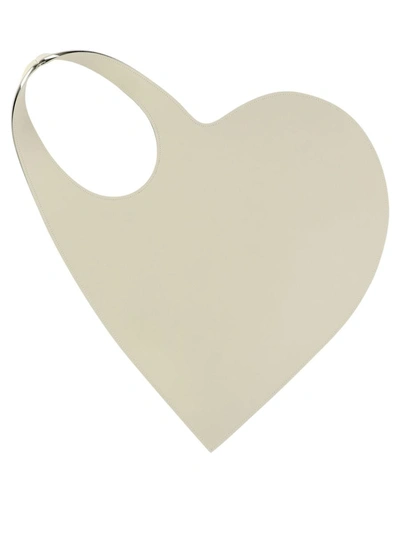 Shop Coperni "heart" Tote Bag In Beige