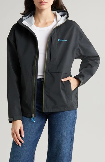Shop Cotopaxi Cielo Water Repellent Hooded Rain Jacket In  Black