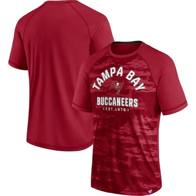 Shop Fanatics Branded Red Tampa Bay Buccaneers Hail Mary Raglan T-shirt