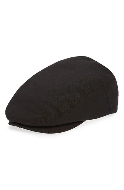 Shop Brixton Hooligan Herringbone Driving Cap In Black