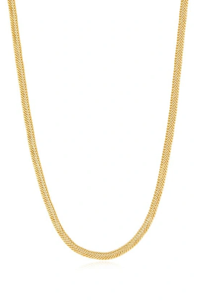Shop Luv Aj The Arezou Snake Chain Collar Necklace In Gold