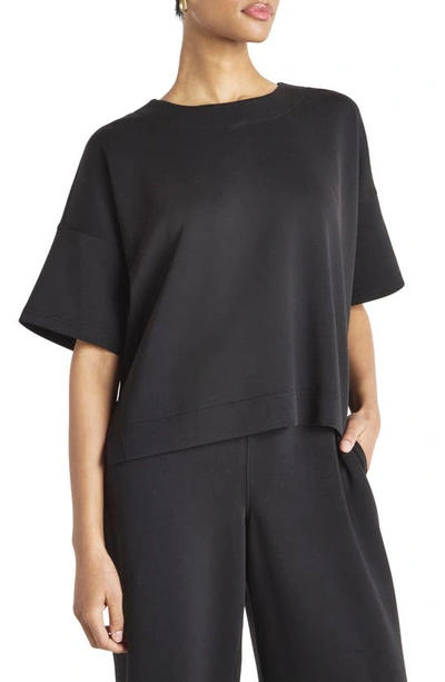 Splendid X Cella Jane Scuba Knit Top In Black