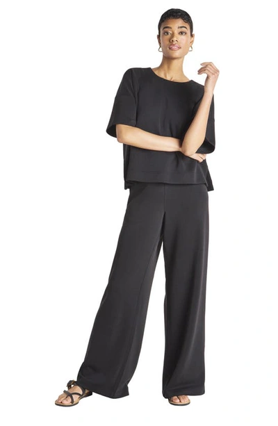 Splendid X Cella Jane Scuba Knit Top In Black