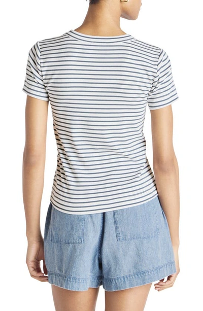 Shop Splendid X Cella Jane Stripe T-shirt In White/ Drk Slate