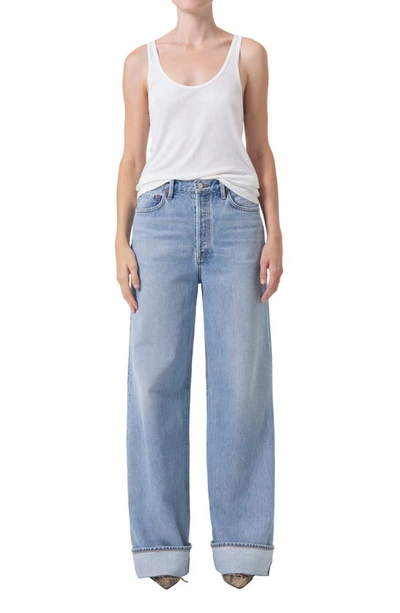 Agolde Used Effect Fran Jeans In Showdown