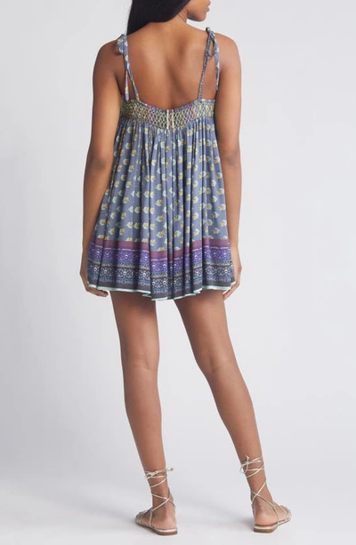 Free People Intimately Fp Rule The World Pajama Romper In Deep Blue Combo