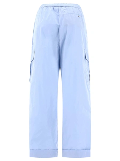 Shop Herno Techno Taffeta Cargo Trousers In Blue